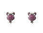 Lancaster Pendientes de Cangrejo en Plata de Ley y Circonita Morada