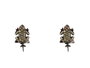 Lancaster Pendientes de Rana en Plata de Ley y Circonita Verde JLA-EAR-FROG-3