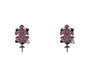 Lancaster Pendientes de Rana en Plata de Ley y Circonita Morada JLA-EAR-FROG-5