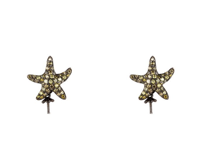 Lancaster Pendientes JLA-EAR-STAR-3 con Estrella y Circonita Verde Lancaster Pendientes JLA-EAR-STAR-3 con Estrella y Circonita Verde