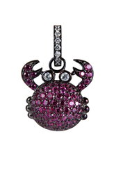Lancaster Colgante de Cangrejo en Plata de Ley y Circonita Morada