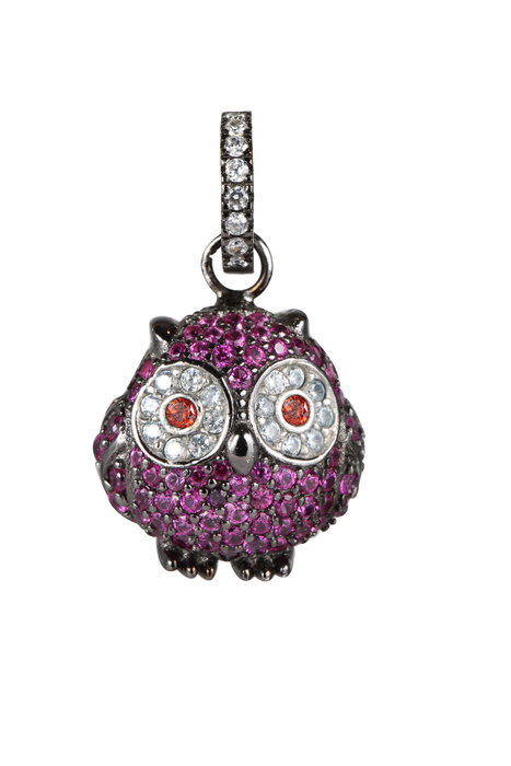 Lancaster Colgante Búho en Plata de Ley y Circonita Morada JLA-PEN-OWL-5 Lancaster Colgante Búho en Plata de Ley y Circonita Morada JLA-PEN-OWL-5