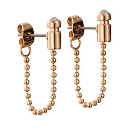 Dkny The City Street Pendientes Dorados de Acero Inoxidable