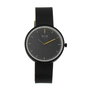 Mam Reloj MAM96 de madera negra y correa de cuero gris