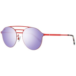 Web Eyewear WE0249-5867G con detalles rojos y cristal azul