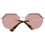 Web Eyewear WE0258-5833G con detalles dorados y cristal marrón