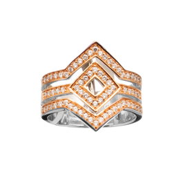 Sif Jakobs Anillo de Plata de Ley con Circonitas AAA Gris