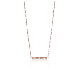 Sif Jakobs Collar C1011-CZ-RG de Plata de Ley y Circonitas