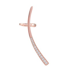 Sif Jakobs Pendientes de Plata de Ley con Circonitas y Oro Rosa, 5cm