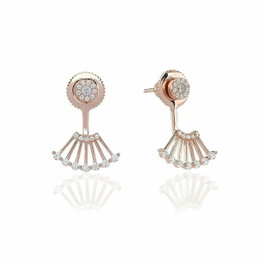 Sif Jakobs Pendientes de Plata de Ley con Circonitas en Rosa, 3cm