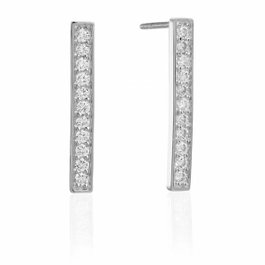 Sif Jakobs Pendientes de Plata de Ley con Circonitas AAA Gris