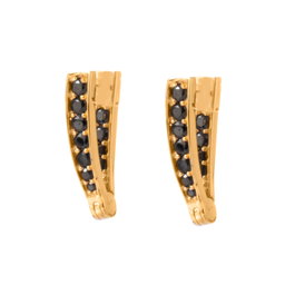 Sif Jakobs Pendientes E1024-BK-RG Plata de Ley Rosa