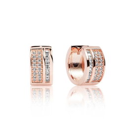 Sif Jakobs Pendientes E1028-CZ-RG en Plata de Ley y Rosa