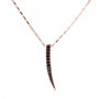Sif Jakobs Collar P1012-BK-RG de Plata de Ley con Circonitas