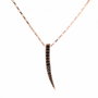 Sif Jakobs Collar P1012-BK-RG de Plata de Ley con Circonitas