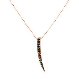 Sif Jakobs Collar P1012-BK-RG-CD en Plata de Ley y Circonitas