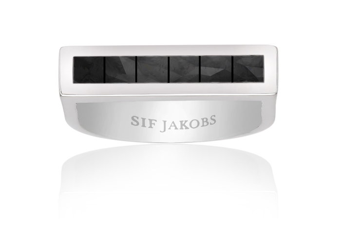 Sif Jakobs Anillo de Plata de Ley Color Gris Talla 60 Sif Jakobs Anillo de Plata de Ley Color Gris Talla 60