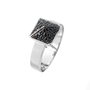 Sif Jakobs Anillo de Plata de Ley con Circonitas, Gris, Talla 54