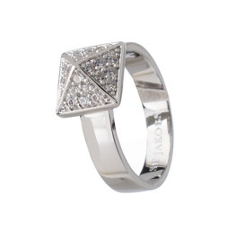 Sif Jakobs Anillo R1851-1-CZ-60 de Plata de Ley y Circonitas