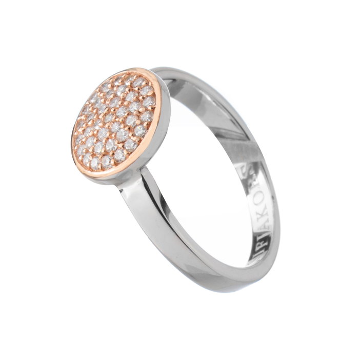 Sif Jakobs Anillo de Plata de Ley con Circonitas AAA, Gris, Talla 56 Sif Jakobs Anillo de Plata de Ley con Circonitas AAA, Gris, Talla 56