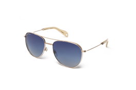 Hally&Son Deus DH509S01 Gafas de sol con cristales Shaded Blue y detalles dorados