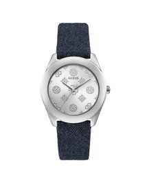 Guess Reloj GW0228L1 con correa de cuero azul