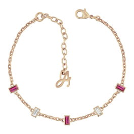 Adore Elegance Pulsera Rose Gold 5448568 con detalles rosa