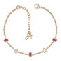Adore Elegance Pulsera Rose Gold 5448568 con detalles rosa