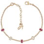 Adore Elegance Pulsera Rose Gold 5448568 con detalles rosa