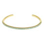 Adore Allure Skinny Pave Bangle (GL/LT TQ) Verde
