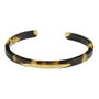 Adore Pulsera Naturale Pave Navette Resin Cuff Marrón