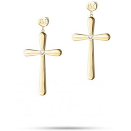 Morellato Pendientes Big Cross Gold Cristina Pedroche en Dorado con Circonitas