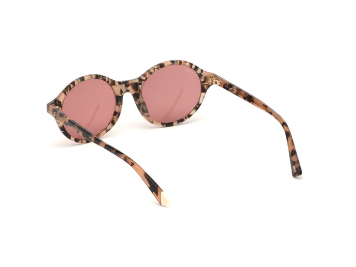 Web Eyewear WE0266-5155S con cristal rojo y detalles marrones Web Eyewear WE0266-5155S con cristal rojo y detalles marrones