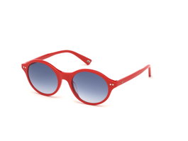 Web Eyewear WE0266-5166W con cristales azules y detalle rojo