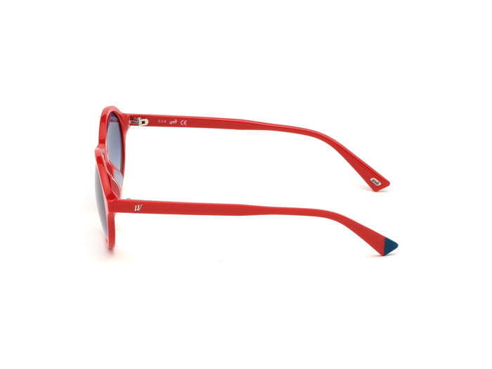 Web Eyewear WE0266-5166W con cristales azules y detalle rojo