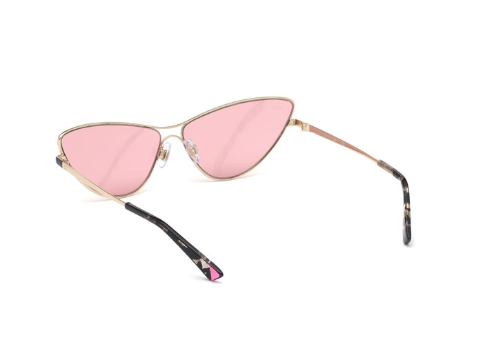 Web Eyewear WE0269-6532S con cristal rojo y detalles dorados Web Eyewear WE0269-6532S con cristal rojo y detalles dorados