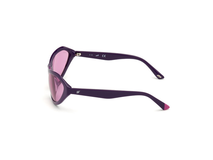 Web Eyewear WE0288-6081S con detalles morados y cristal rojo