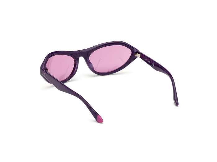 Web Eyewear WE0288-6081S con detalles morados y cristal rojo