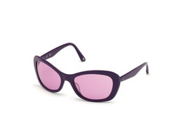 Web Eyewear WE0289-5681S con cristales rojos y detalles morados
