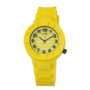 Watxandco Reloj COWA1407-RWA1557 con correa de silicona amarilla