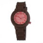 Watxandco COWA1466-RWA1559 Reloj de mujer con correa marrón y esfera naranja