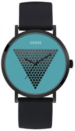 Guess W1161G6 con esfera azul y correa de caucho negra