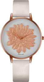Bellevue B.42-3 Reloj Analógico Rosa y Marrón