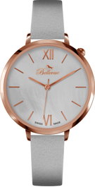 Bellevue B.47 Reloj Analógico para Mujer con Correa Gris