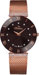 Bellevue F.104 Reloj Analógico Rosa con Esfera Marrón