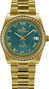 Bellevue Reloj I.16 con correa dorada y esfera azul