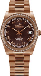 Bellevue I.30 Reloj Analógico Rosa con Esfera Marrón