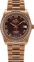 Bellevue I.30 Reloj Analógico Rosa con Esfera Marrón