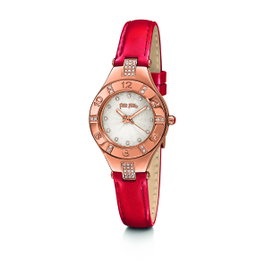 Folli Follie WF14B004SSR Reloj de Mujer Dorado y Rojo