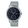 Casio MTP-B310M-1AVEF con esfera negra y correa plateada